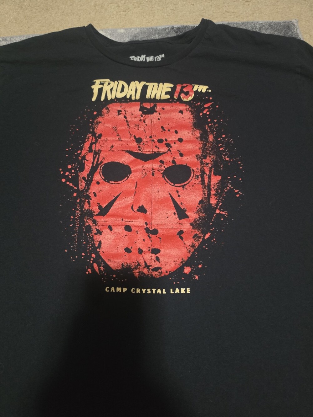 Friday the 13th Jason Mask Black Graphic Tee Preloved